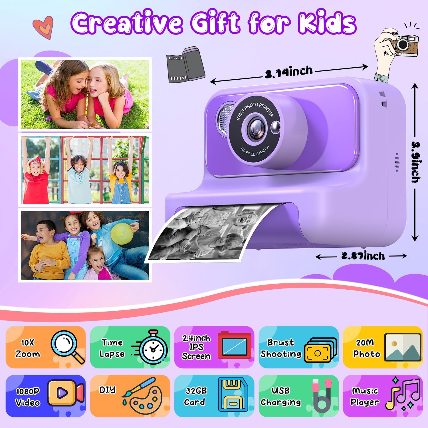 Kids Instant Print Camera
